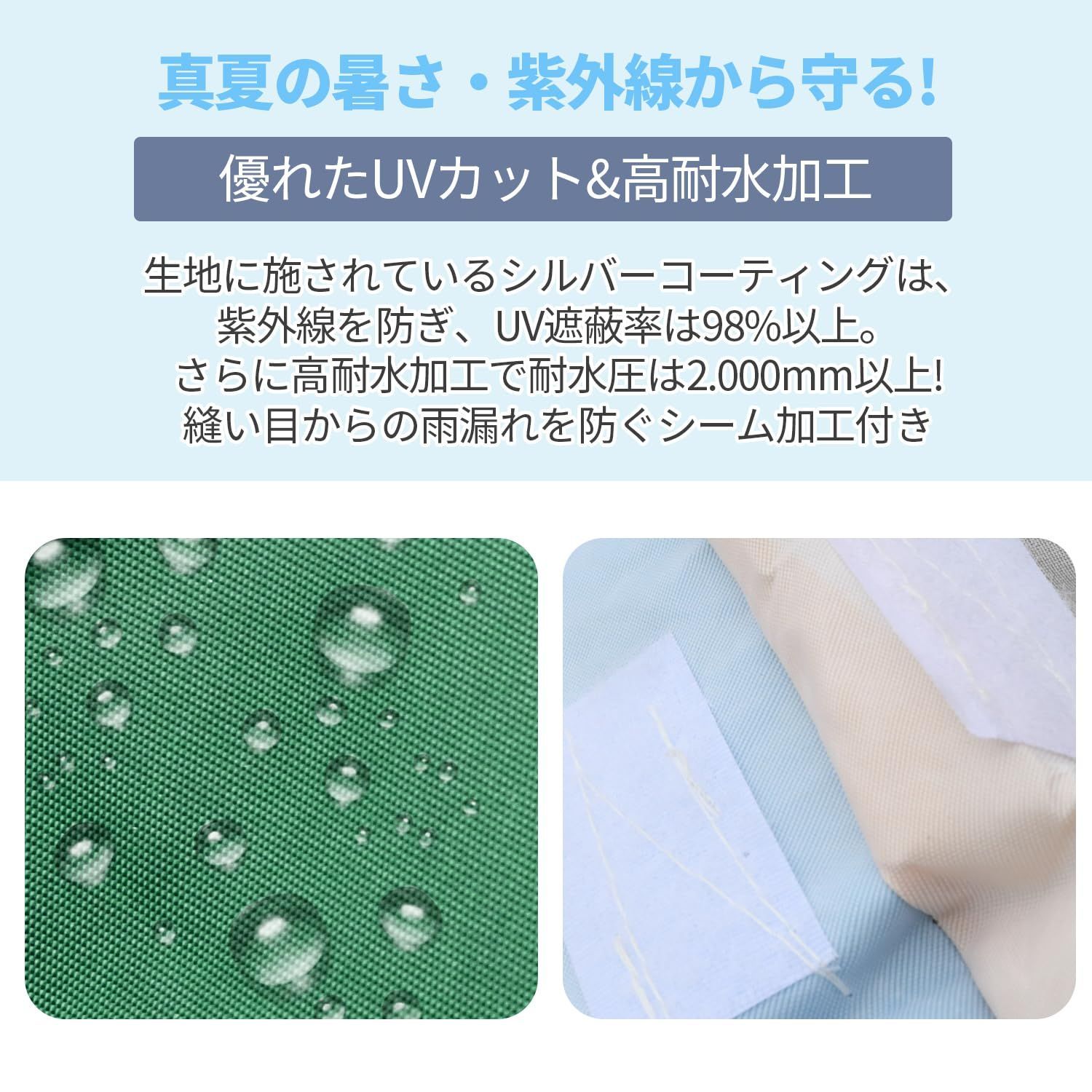 【新着商品】マジックテープ付き 遮光 携帯便利 アウトドア コンパクトに収納 軽量 キャンプ 耐水専用 日除けシェード 登山 シェー ピクニック 日よけ 遮光ネット グランド 横幕 タープテント マット タープ用サイドシート サイドシート(横幕) (ブルー)