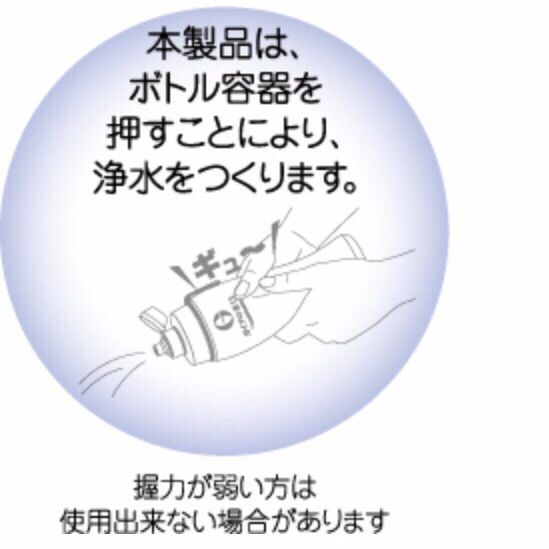 プッシュ型浄水ボトル