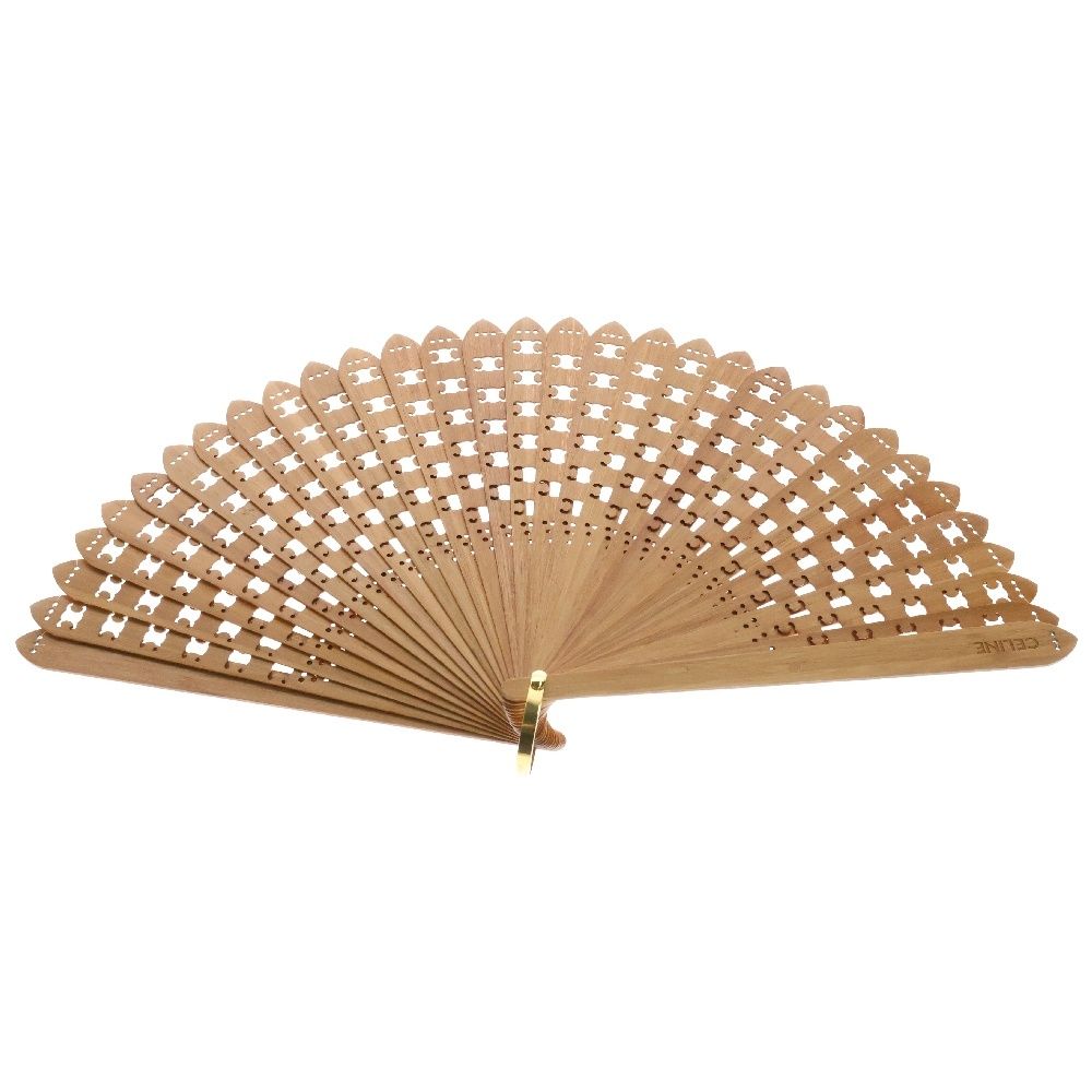CELINE 扇子 CELINE (セリーヌ) TRIOMPHE FAN BAMBOO トリオンフ ファン バンブー