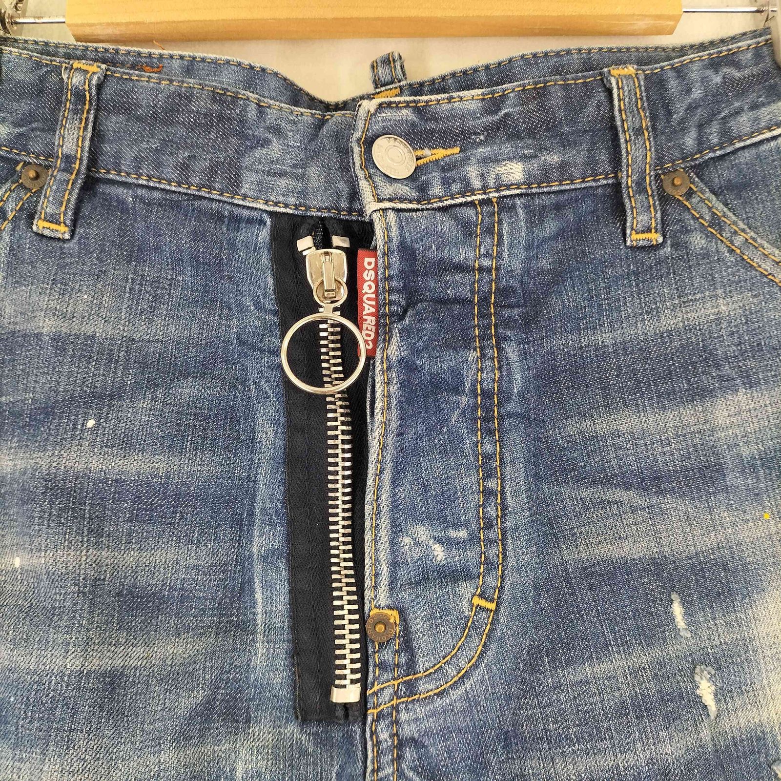 メンズ ディースクエアード DSQUARED2 ダメージ加工 デニムショーツ 