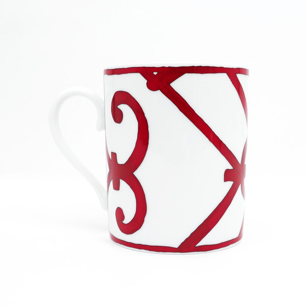 名東 エルメス マグカップ No 2 ガダルキヴィール レッド 赤 ホワイト 白 陶器 食器 小物 その他