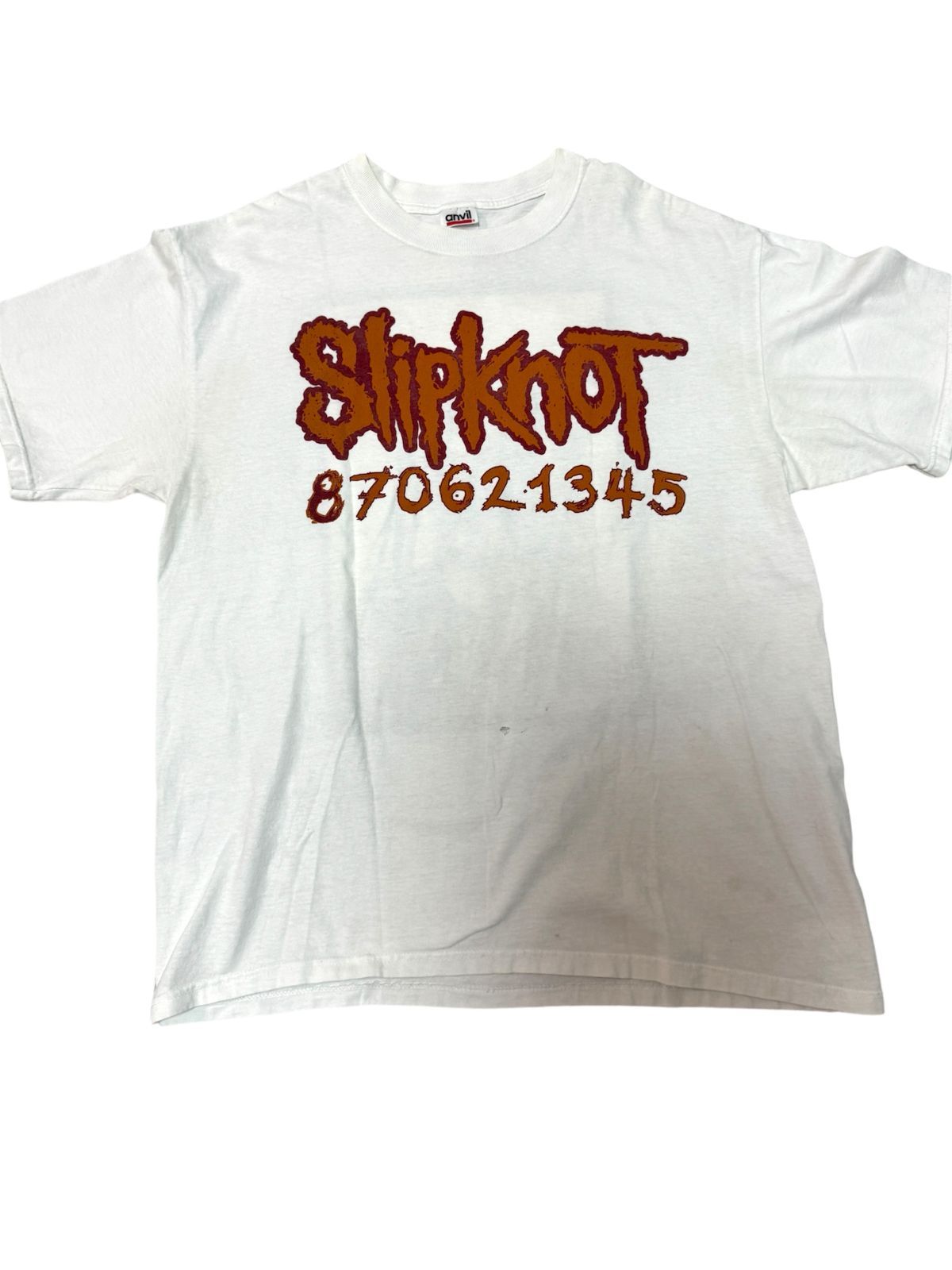 00's Y2K Vintage SLIPKNOT 870621345 COREY T-Shirt WHITE XL