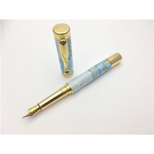 万年筆 文房具 うさぎ市松 水色 美濃和紙 友禅紙 文具 ステーショナリー SKLAD-KIRPICHA_RU