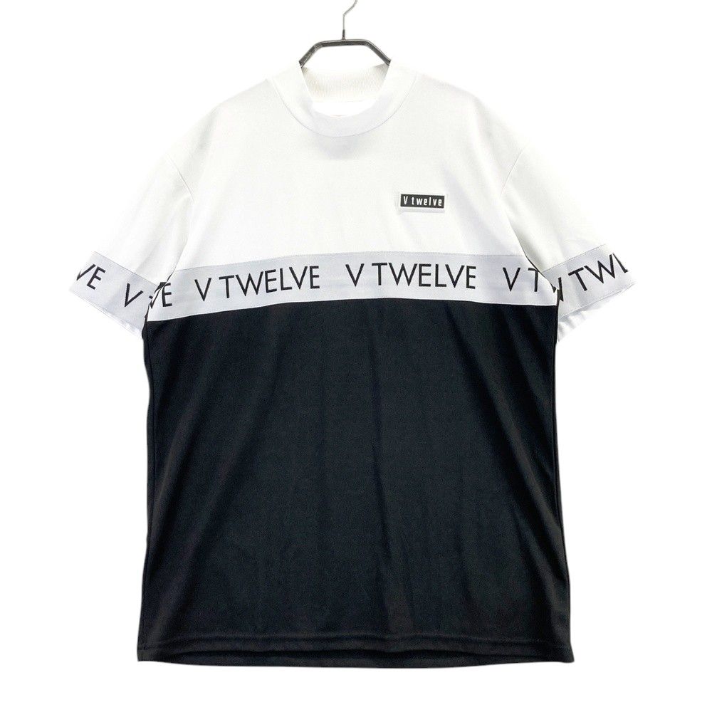 サイズ L V12 ヴィトゥエルヴ モックネック半袖Tシャツ ブラック系 240101517758 ゴルフウェア メンズ ストスト