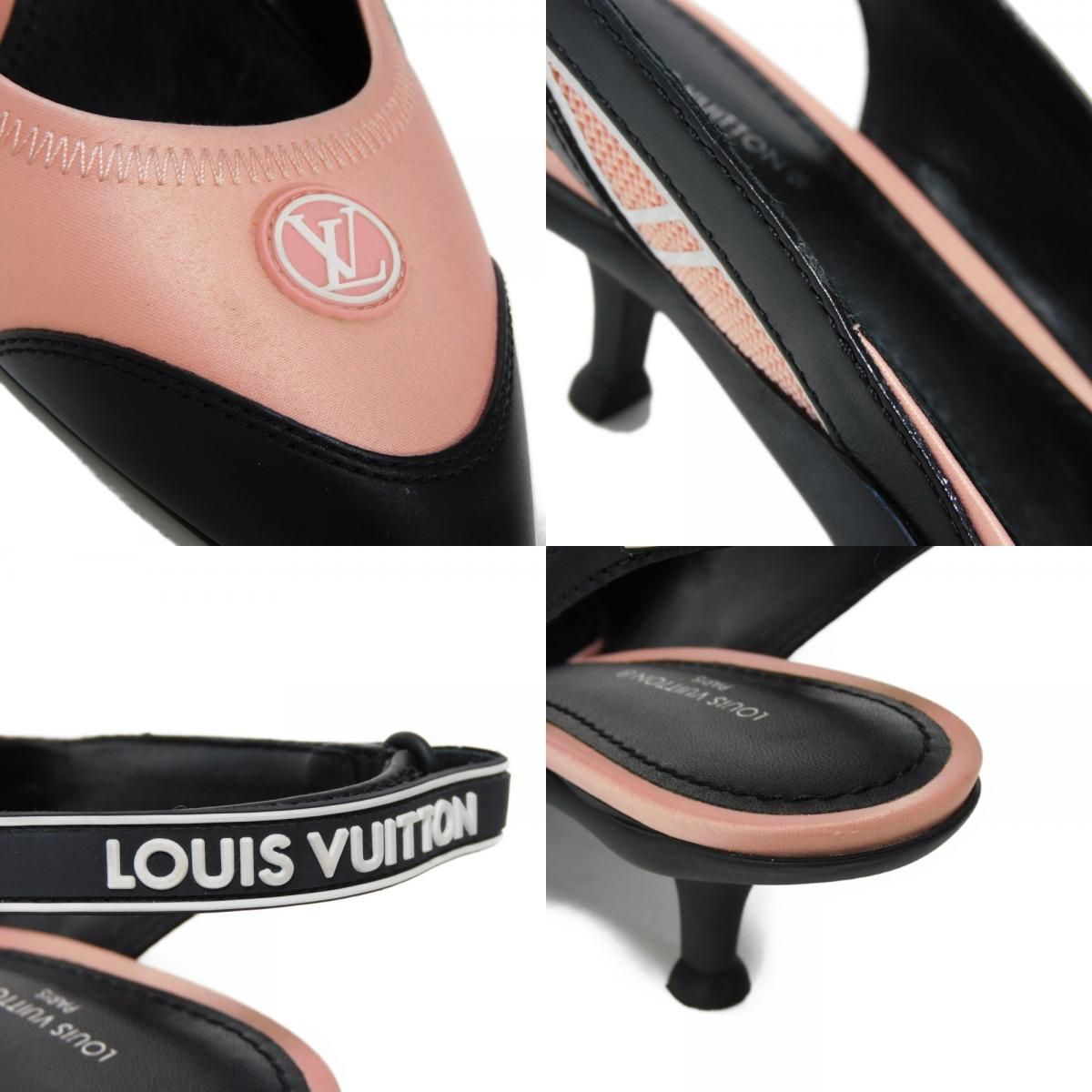 ルイヴィトンサテンモノグラム ミュール24cm