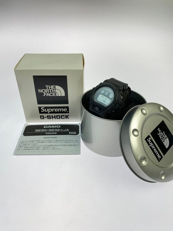 品 THE NORTH FACE ザ ノースフェイス ×SUPREME シュプリーム×G-SHOCK ジーショック DW-6900NS-1JR 22AW デジタル クオーツ腕時計 196-251019-AS-42-min