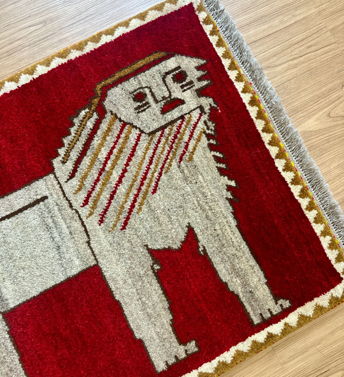 182×118cm　ギャッベ　ペルシャ絨毯　手織り 118×70cm ギャッベ ギャベ ペルシャ絨毯 手織り 【公式通販】