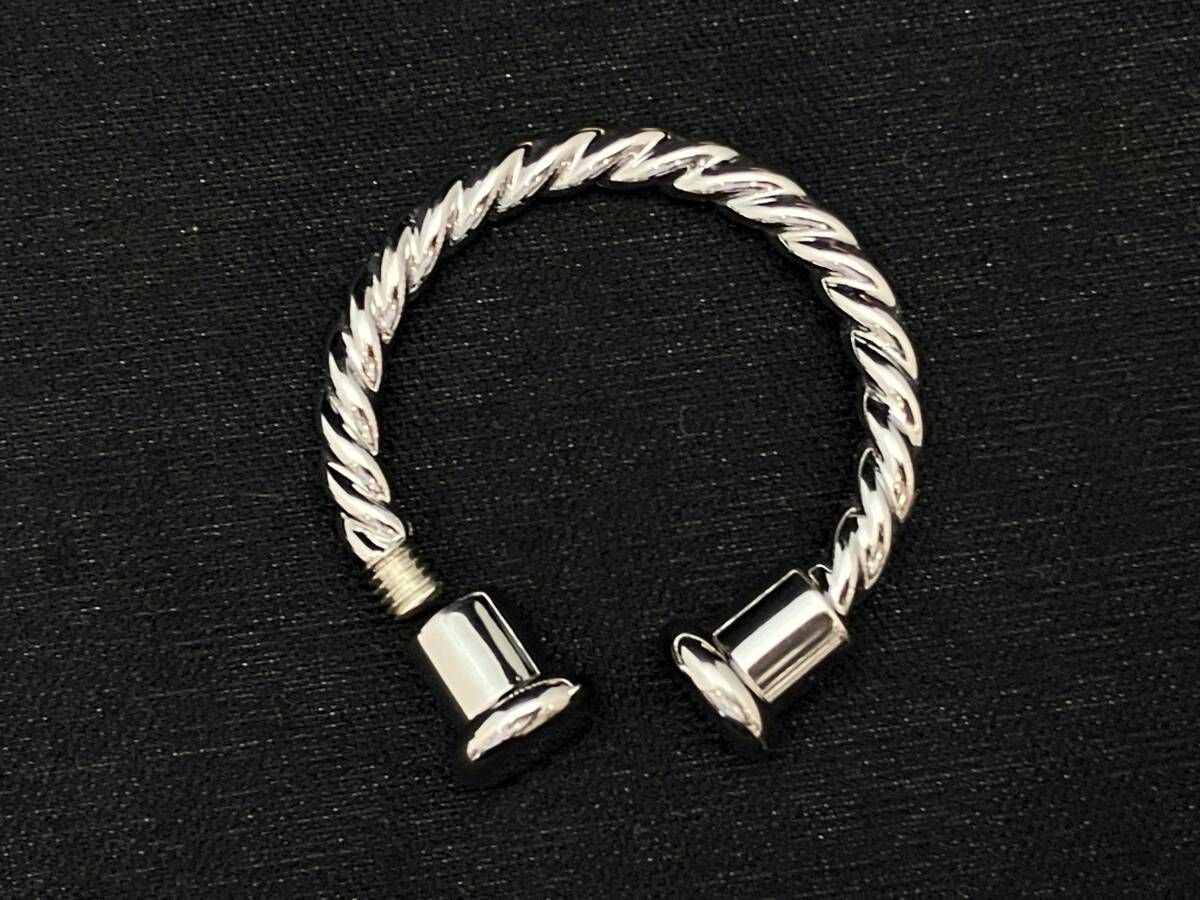 BVLGARI キーホルダー キーリング SV 925 sterling ツイスト ロープ デザイン 17.5g IMPECCABLEHEALTHCARESERVICES_COM