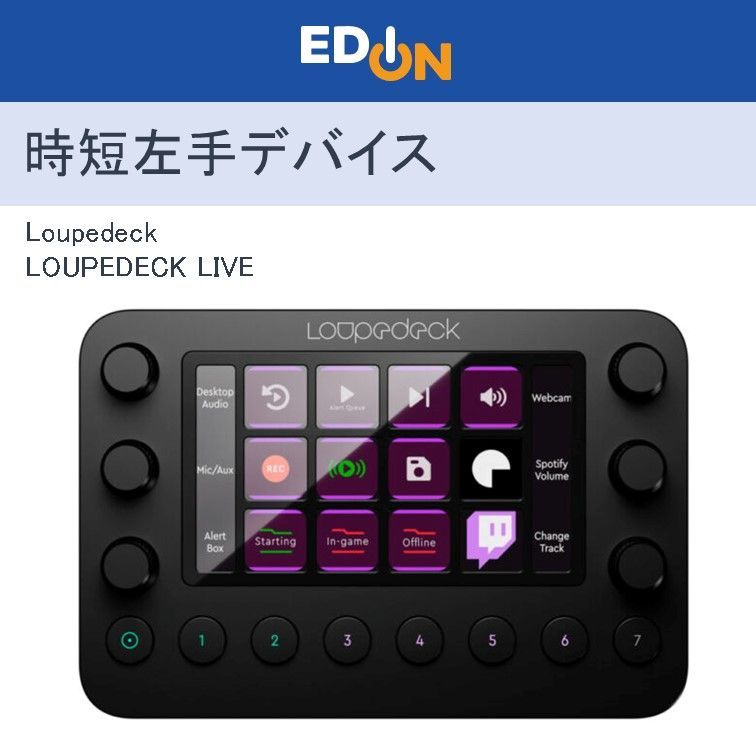 00101】Loupedeck ループデックライブエス 時短左手デバイス