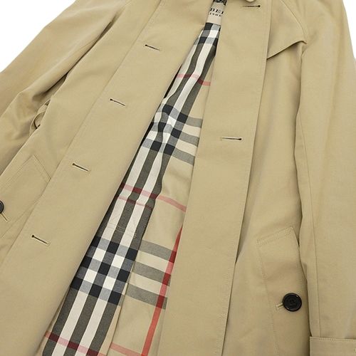 バーバリー トレンチコート ベルト付き ノバチェック ベージュ系