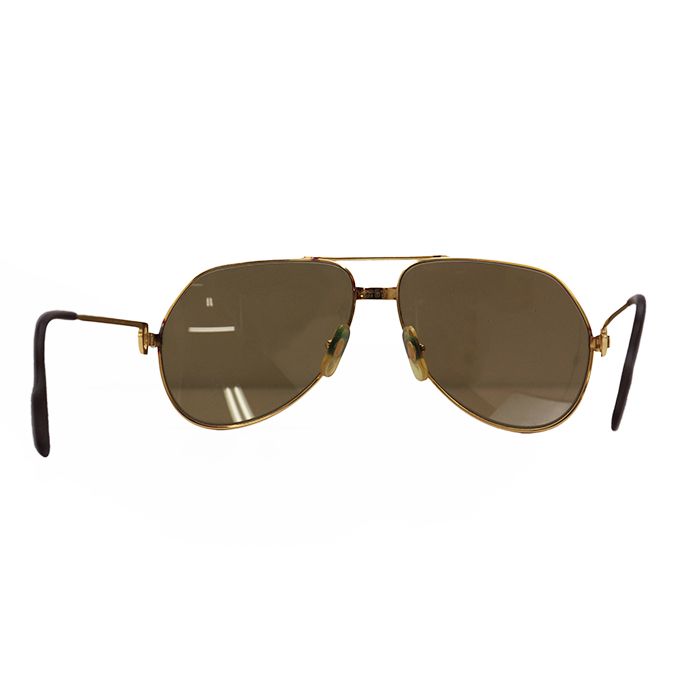 CARTIER カルティエ サングラス ブラウン サイズ130 シルバー CARTIER カルティエ サングラス ブラウン サイズ130 シルバー