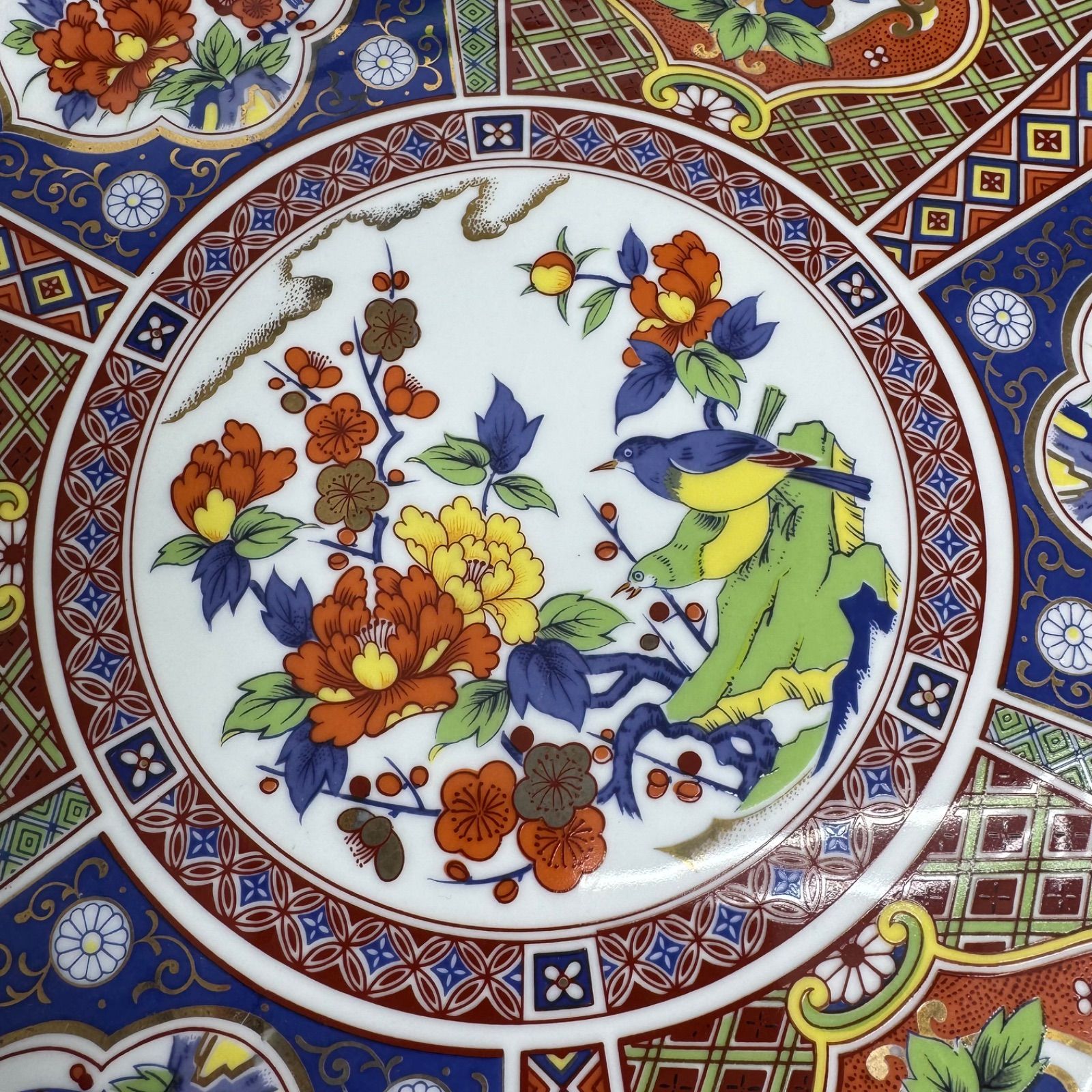 有田焼 若山窯 飾り大皿 絵皿 置物 梅鶯柄 直径36cm 日本製 伝統工芸品