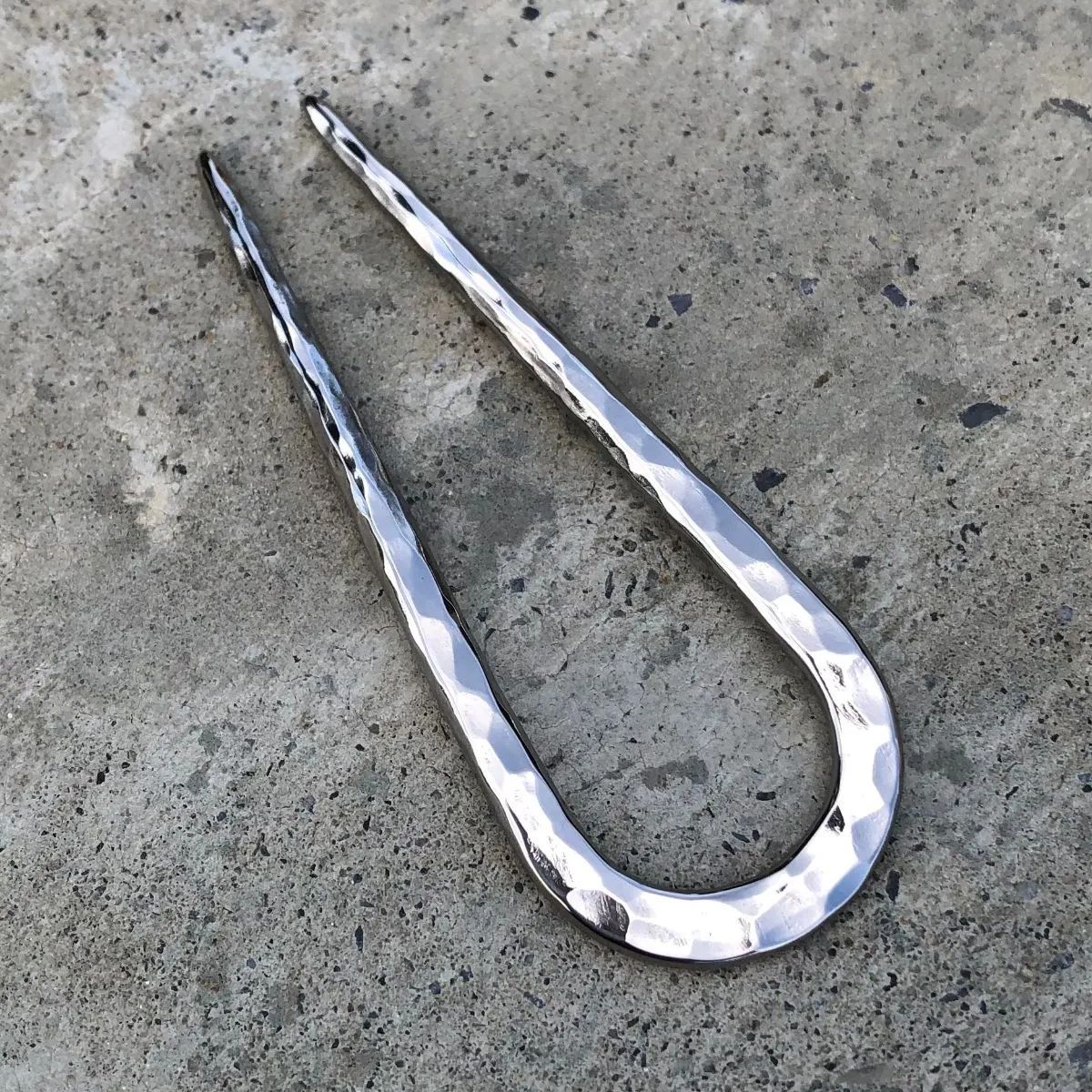 titanium hair sticks silver rock ショートかんざし 簪 ヘアスティック