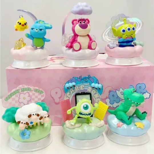 海外限定 6種不重複1BOX MINISO Disney  PIXAR ディズニー ピクサー On Cloud フィギュア モンスターズインク サリー マイク エイリアン リトルグリーンメン トイストーリー ロッツォ ボーピープ 羊 レ
