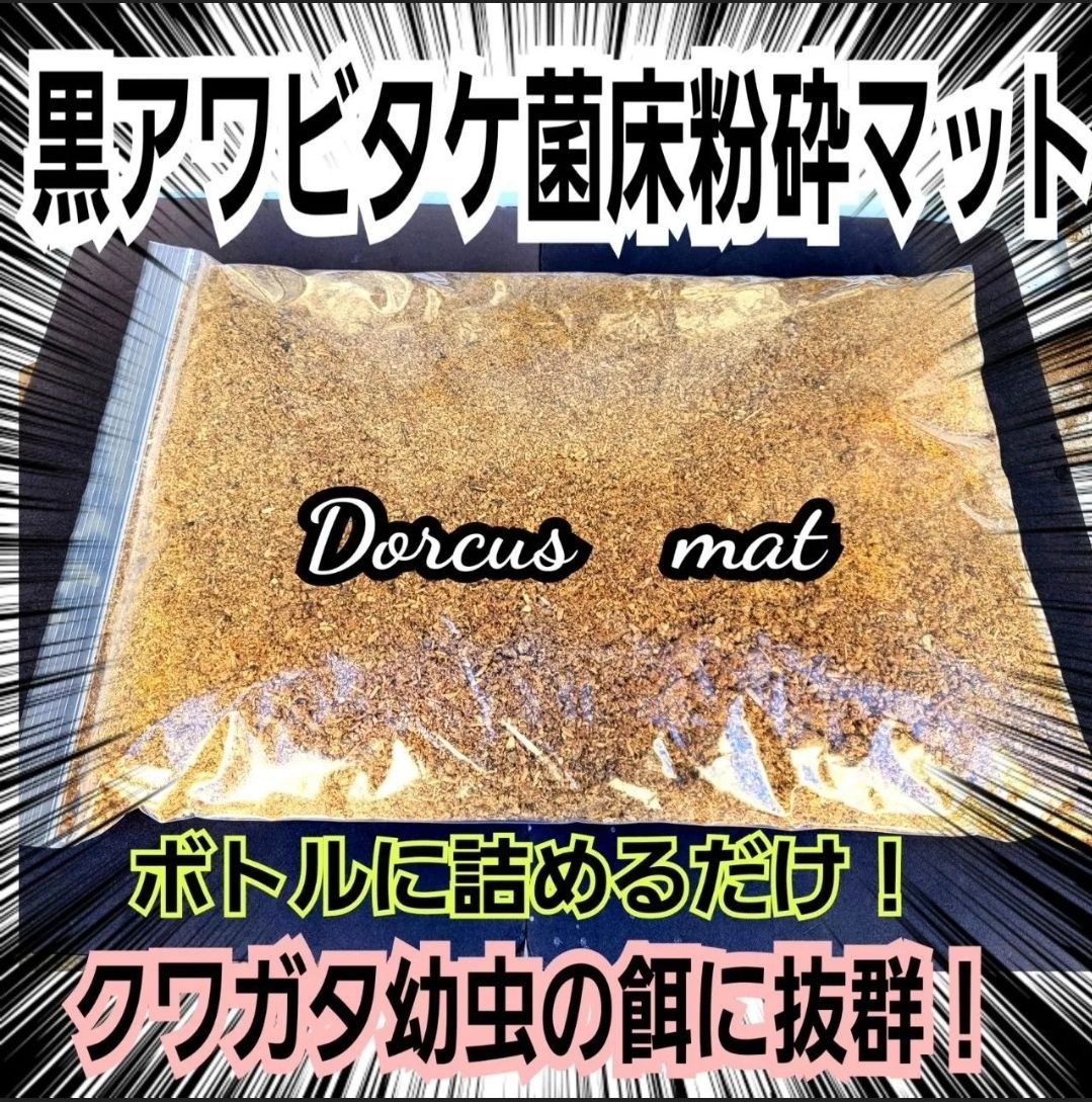 クワガタ幼虫 黒アワビタケ菌床粉砕マット 40リットル 4袋セット 瓶やカップ詰めるだけ すぐ使える オオクワ ヒラタ ニジイロ ノコギリがよく食べる 初令から羽化までOK 保存にも便利なチャック付き袋