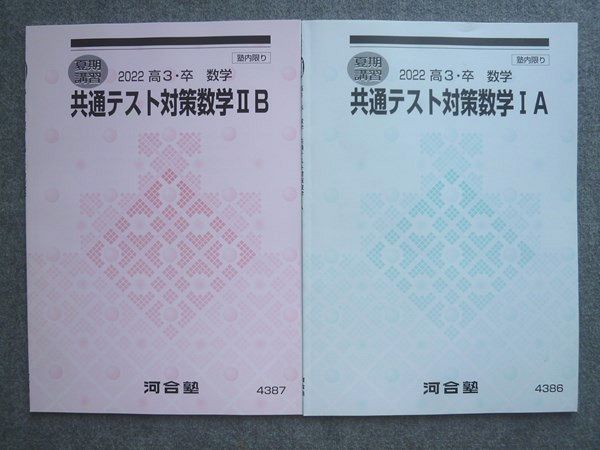 河合塾 共通テスト対策数学IA/IIB テキストセット 2023 夏期 計2