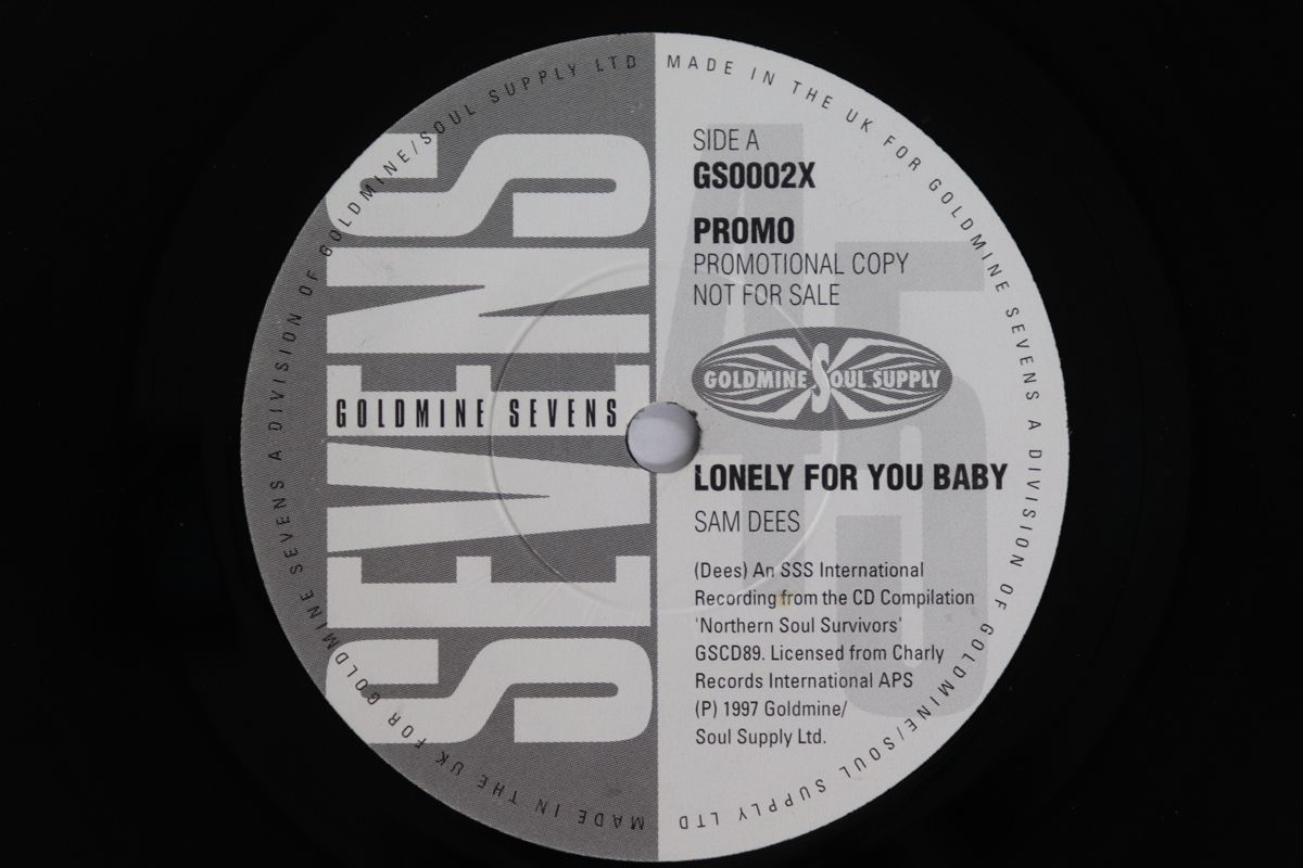 英7” Sam Dees / Sam Fletcher Lonely For You Baby / Id Think It