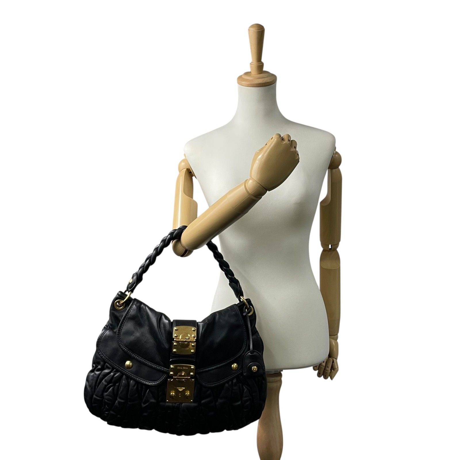 美品 miu miu ミュウミュウ 2WAY ハンドバッグ ショルダーバッグ
