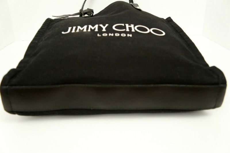 2022美品☆JIMMY CHOO ジミーチュウ LOGO TOTE FFQ A4対応 男女可 キャンバスxレザー トート ハンド バッグ 黒☆  大容量のトート型モデル♪ - メルカリ