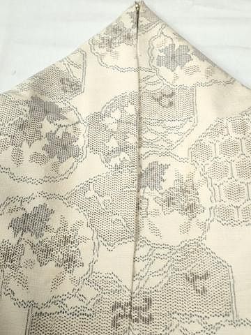 平和屋着物○上質な紬 吉祥花文 正絹 逸品 CAAU2150yc