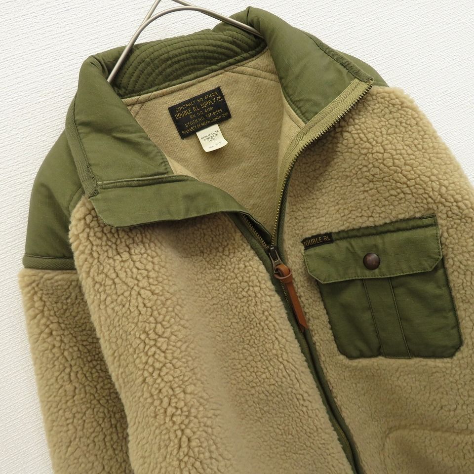 週末限定価格RRL ダブルアールエル フリース ボア ジップアップアウター S RRL ダブルアールエル フリース ボア ジップアップ アウター S