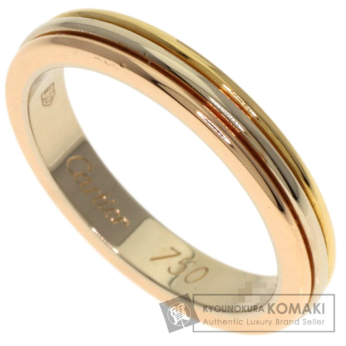 CARTIER カルティエ スリーカラー 46 リング 指輪 K18YG K18WG K18PG レディース