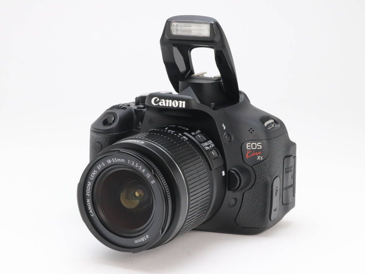 （美品）シャッター数6955　Canon　EOS　Kiss x5 レンズ付き。 A+ (美品) Canon キヤノン EOS Kiss X5 EF-S 18-55mm 3.5-5.6 IS