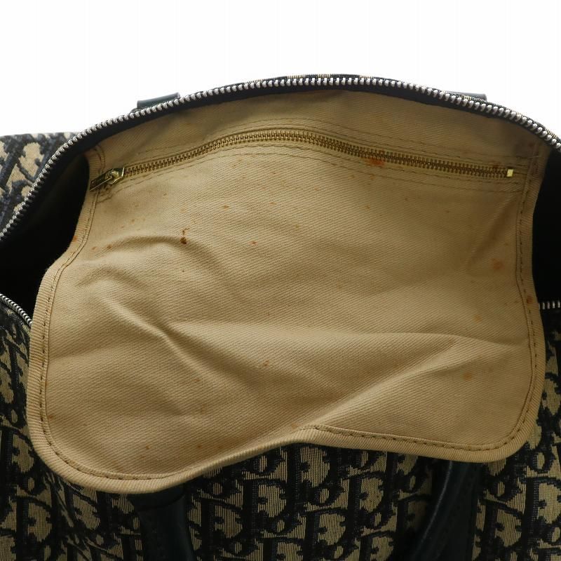 クリスチャンディオール トロッター ボストンバッグ ロゴ総柄 キャンバス レザー クリスチャンディオール Christian Dior BAGAGES ヴィンテージ