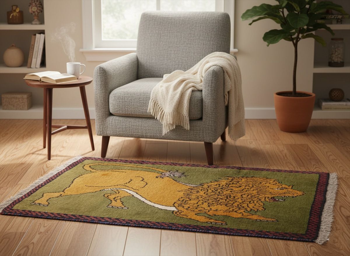 90x60㎝ ライオンギャッベ