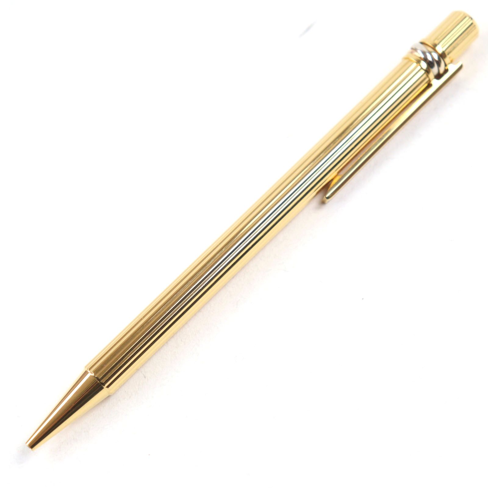 Cartier カルティエ　ツイスト式ボールペン　ゴールドカラー　筆記確認済み Cartier - 良品▽Cartier カルティエ マスト ドゥ カルティエ