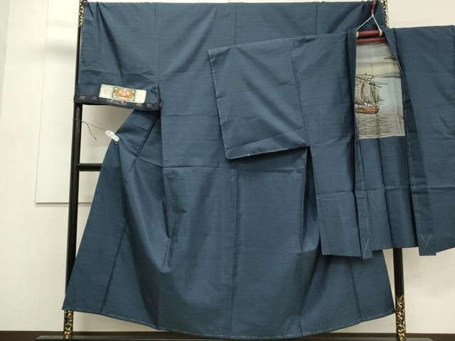 平和屋着物●男性 本場大島紬 アンサンブル キングサイズ 100亀甲 総詰め 証紙付き 正絹 CAAS0088th