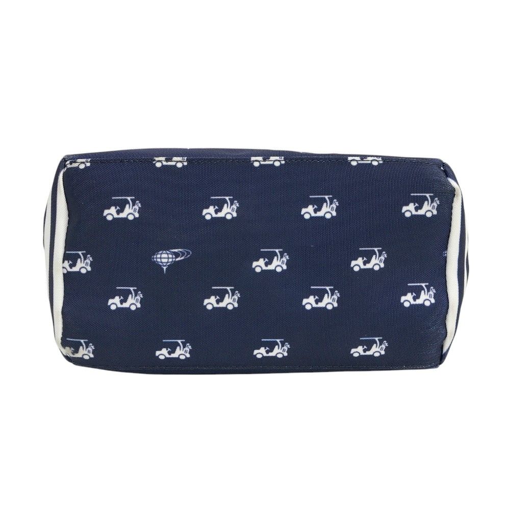 BEAMS GOLF ビームスゴルフ カートバッグ ボーダー 総柄 ネイビー系