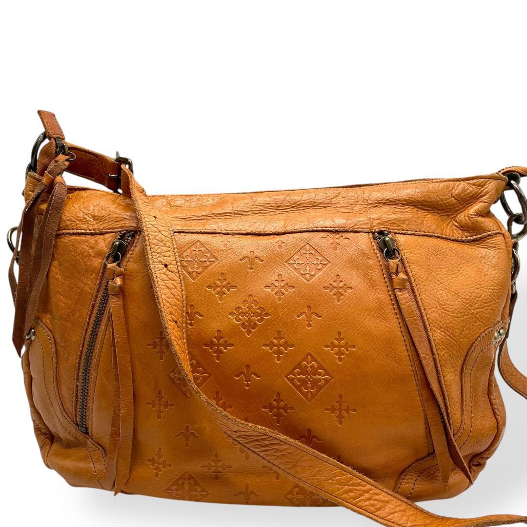 【美品】ラシット　ｒｕｓｓｅｔ　ハンド＆ショルダーバッグ　ブラウン　新品未使用 美品 russet ラシット ショルダーバッグ レザー ブラウン 斜