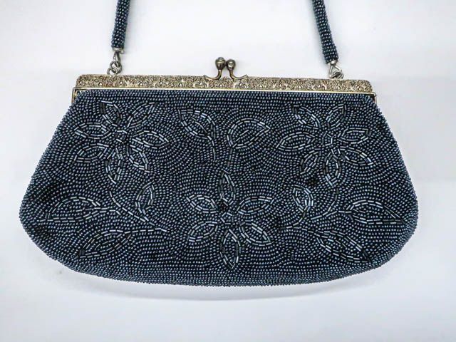 ♥超美品アンティーク♥日本製　ゴブラン織りに刺したビーズバッグ　レトロ 楽天市場】手刺繍ビーズバッグ 国産グラスビーズ ホワイト 七宝