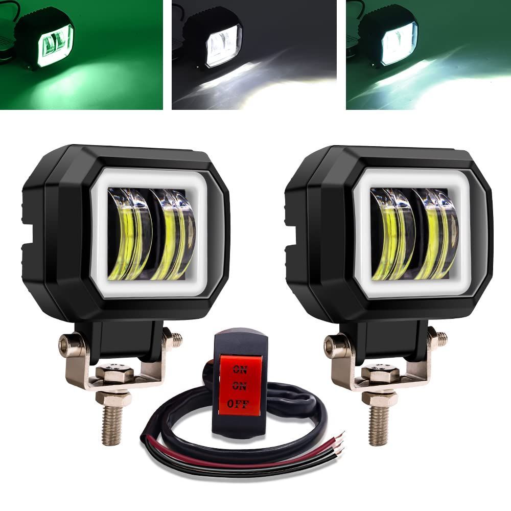 新品 バイク用ヘッドライト補助灯 車用フォグランプLED LEDワーク 