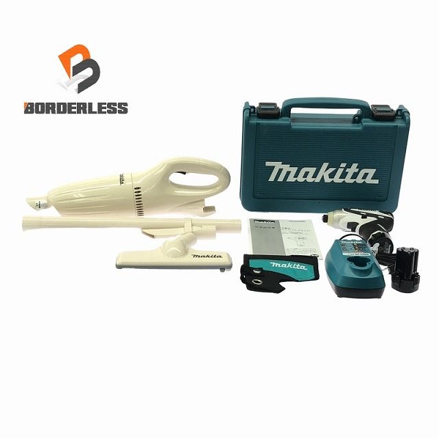 比較的 makita マキタ 10.8V 充電式インパクトドライバー TD090DWXW 白 バッテリ2個 1.3Ah 充電器 ケース クリーナー付 108134