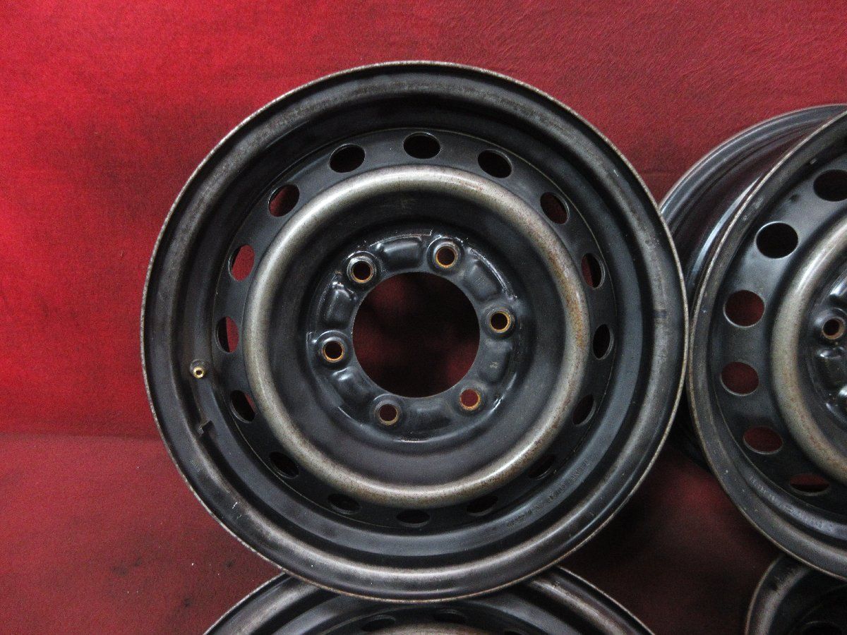 トヨタ ハイエース用 中古純正 15インチ スチールホイール 4本セット ホイールセンターキャップ付き 中古 スチール ホイール と カバー 4本 トヨタ ハイエース 200系 純正