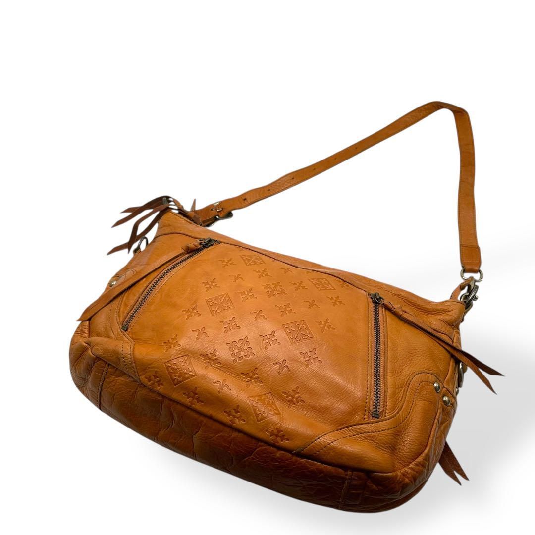 【美品】ラシット　ｒｕｓｓｅｔ　ハンド＆ショルダーバッグ　ブラウン　新品未使用 美品 russet ラシット ショルダーバッグ レザー ブラウン 斜