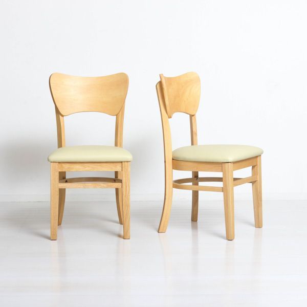 フェブラダイニングチェア2脚組 ナチュラル 組立式