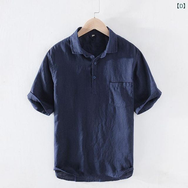 今日のコーデ L メンズ ファッション 服 オシャレ シンプル 大人 かっこいい 大きいサイズ ストリート 紳士服 ワーク シャツ 半袖 リネン スリム シンプル カジュアル シャツ 一流の素材、 完璧な品質。