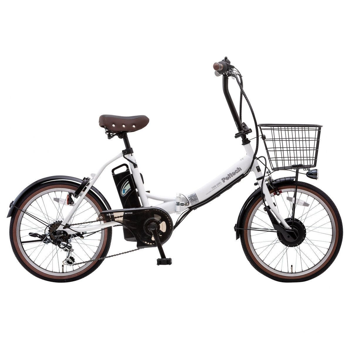 倉庫直送】ペルテック 20インチ 折り畳み電動アシスト自転車 TDN