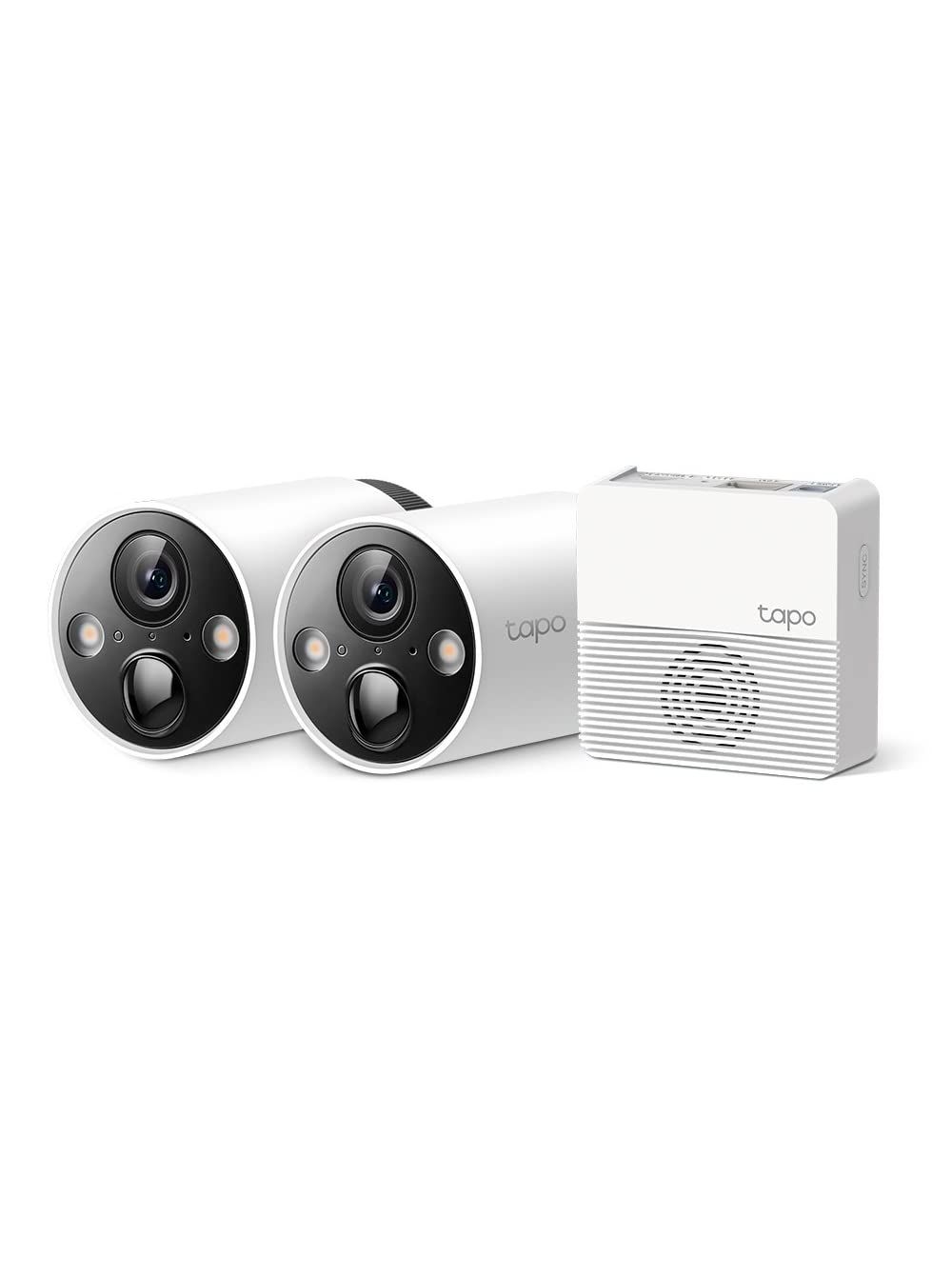TP-Link フルワイヤレス ネットワークカメラ 屋外 ペット 防犯 2K QHD 照明 ライト 搭載 音声通話 ハブ搭載 メーカー保証1年 カメラｘ2 ハブ1セット IP65準拠 Tapo C420S2|A 2KQHDカメラx2 ハブx1