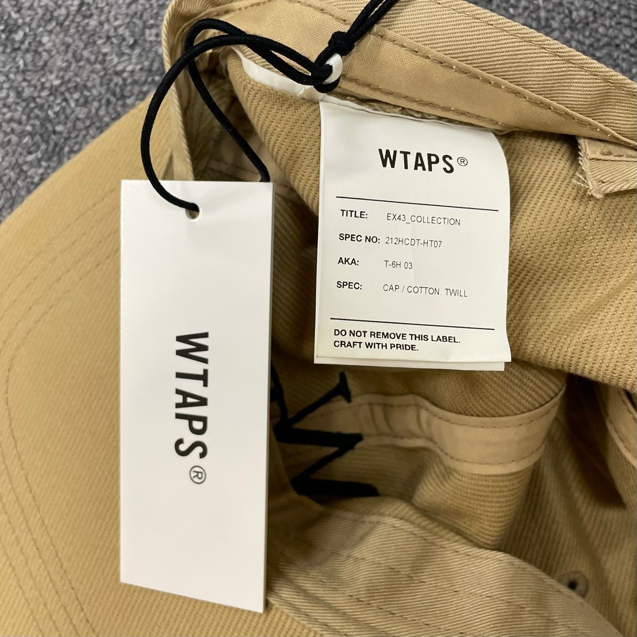 美品 WTAPS 21AW T-6H 03 CAP / COTTON. TWILL コットンツイル ロゴ