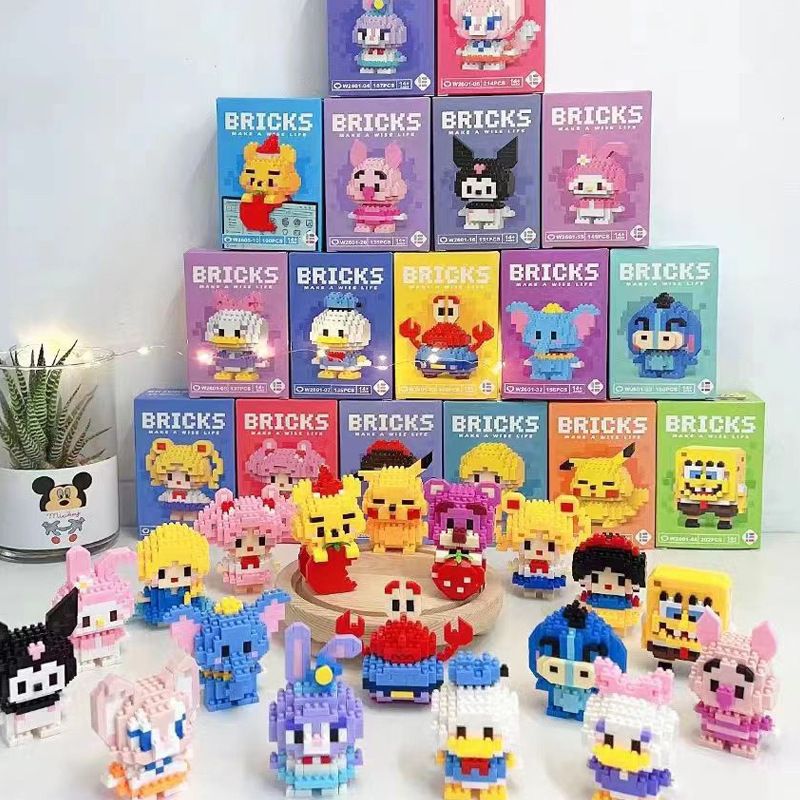 レゴ互換 マイクロブロック スターライトルー風 キャラクター 知育パズル玩具 18点セット