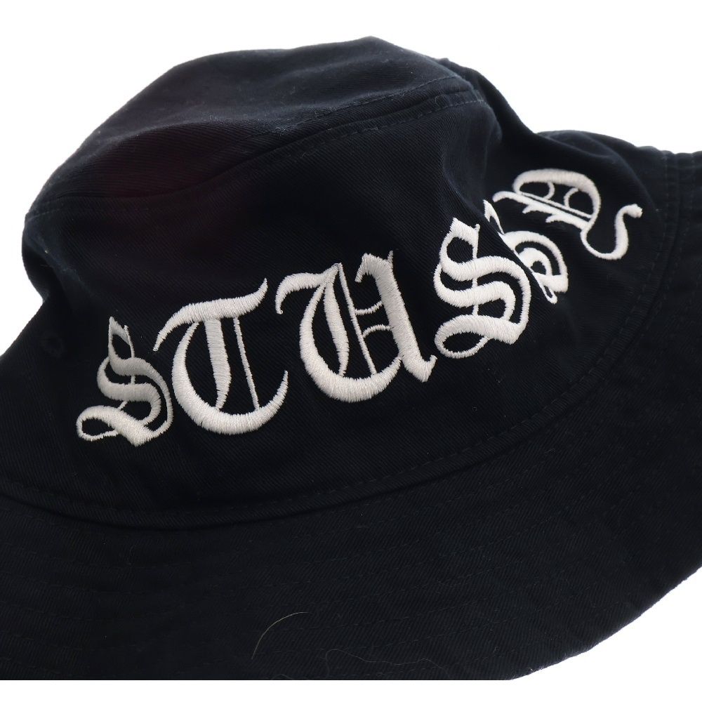 old stussy ステューシー バケットハット 刺繍ロゴ 90s XL