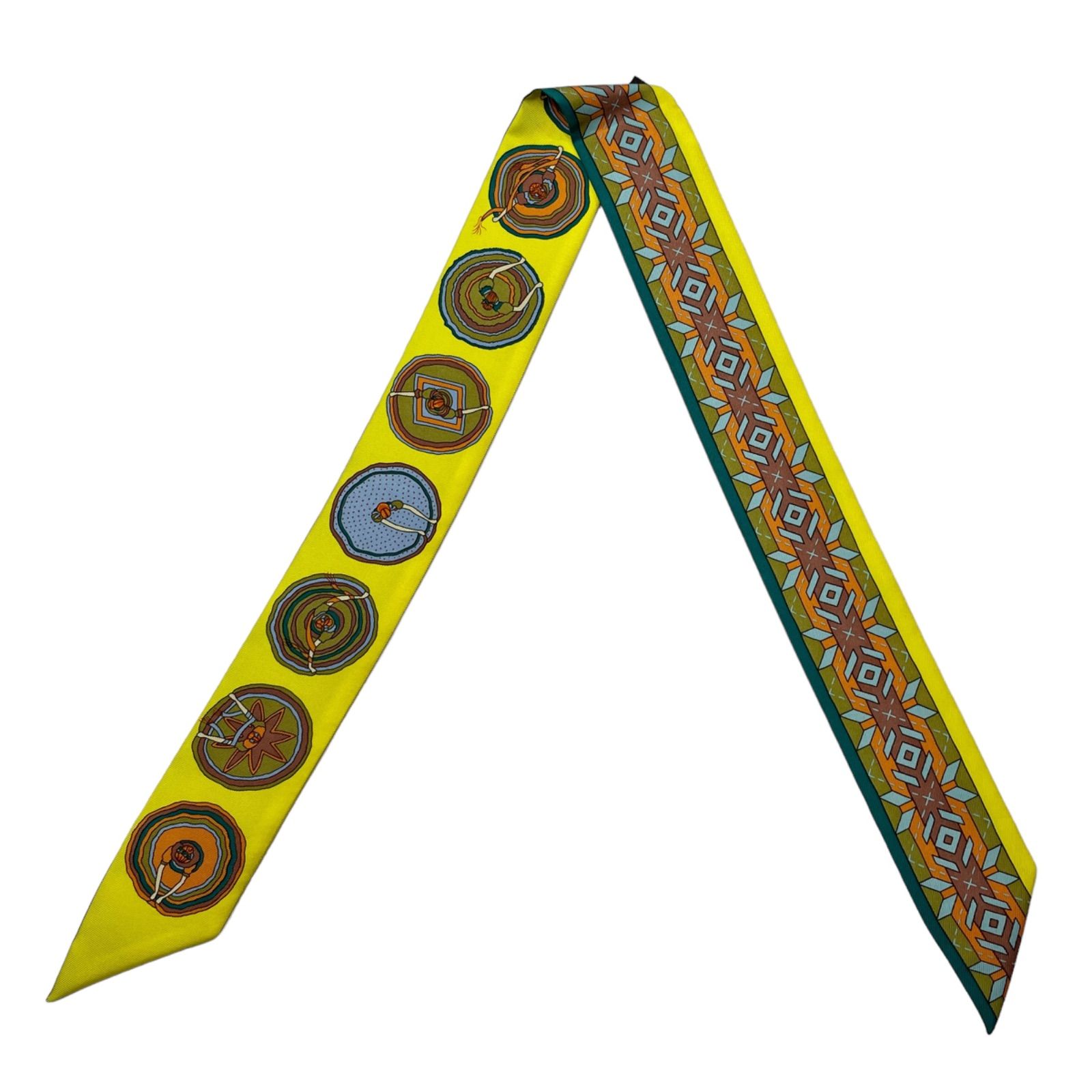 HERMES Twilly Belles du Mexique エルメス ツイリー シルク100