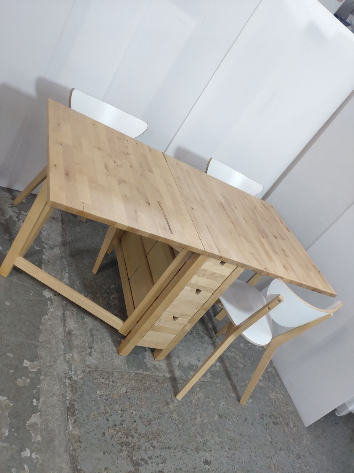 ダイニングテーブル IKEA ノールデン ノールドミーラ チェア×3 セット 