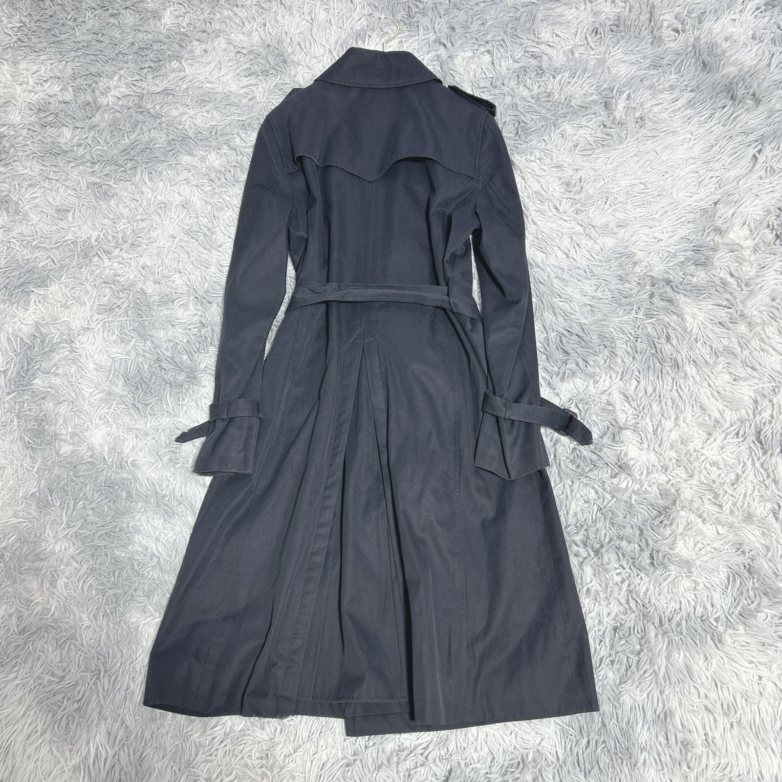 BELTA BUONO】トレンチコート ベルト付き 綿100% (13) 上品 エレガント 