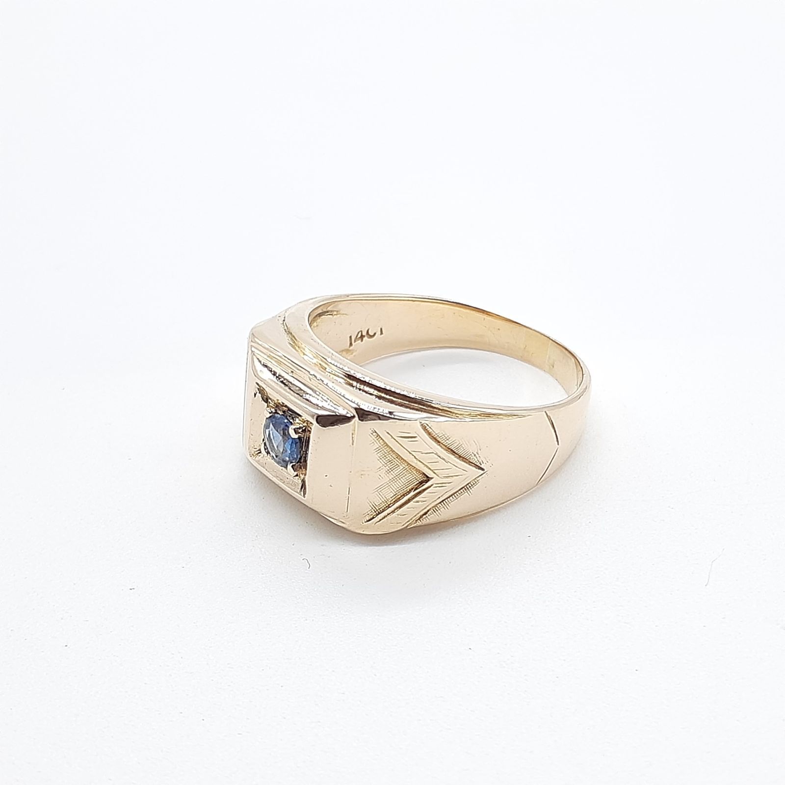 人気ブランド新作豊富 サファイア 刻印 PMC 14CT ゴールド リング ヴィンテージ メルカリ - アクセサリー