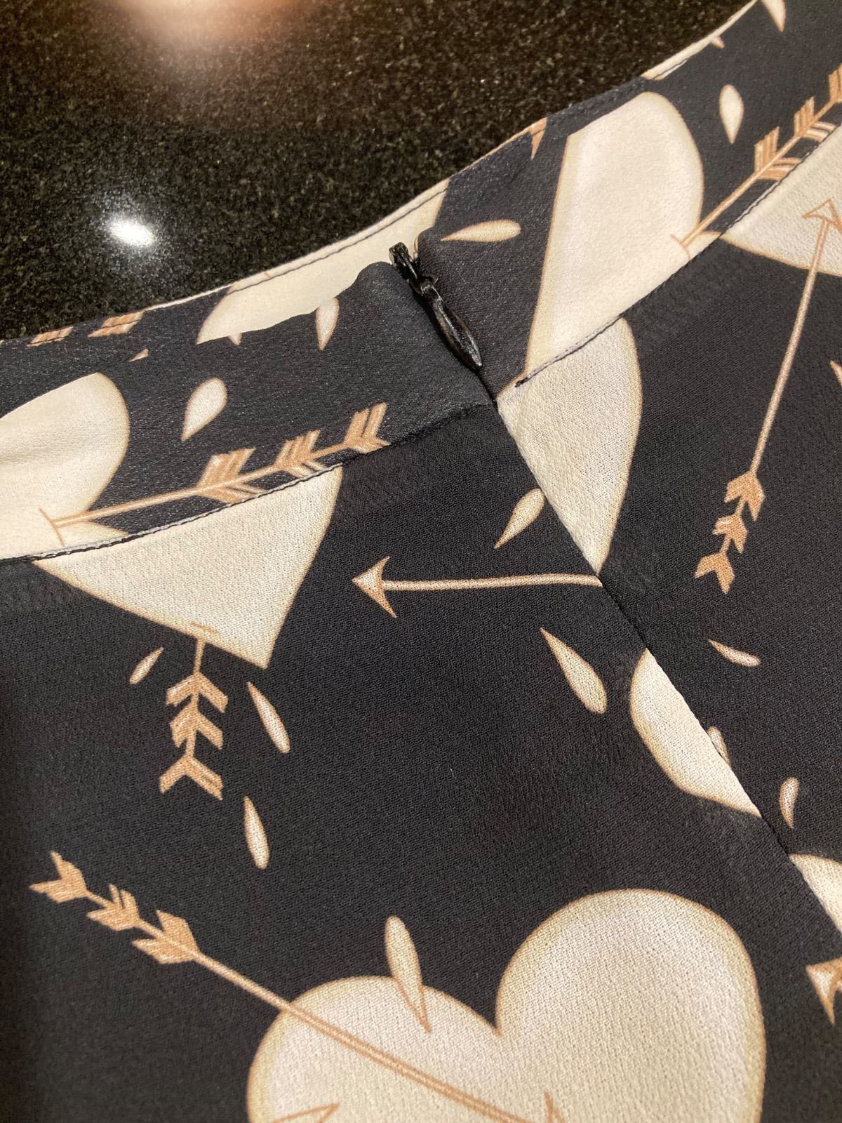 エリザベッタフランキ ELISABETTA FRANCHI リボンスカート 40 サイズ ブラック レディース ハートフリルスカート イタリア製 SIROKUMA-CORPORATION_COM